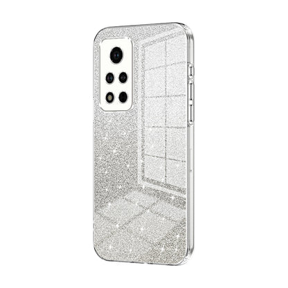 Honor V40 Luxurious Electroplated Gradient Glitter Powder Case - Enhanced Lens Protection