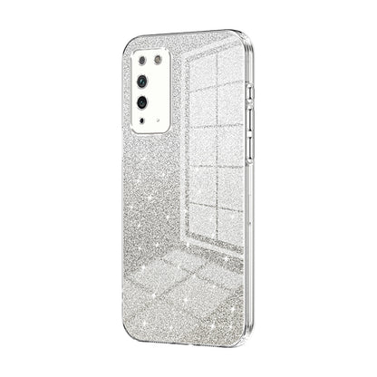 Honor X10 Luxurious Electroplated Gradient Glitter Powder Case - Enhanced Lens Protection