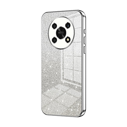 Honor X9 5G Luxurious Electroplated Gradient Glitter Powder Case - Enhanced Lens Protection