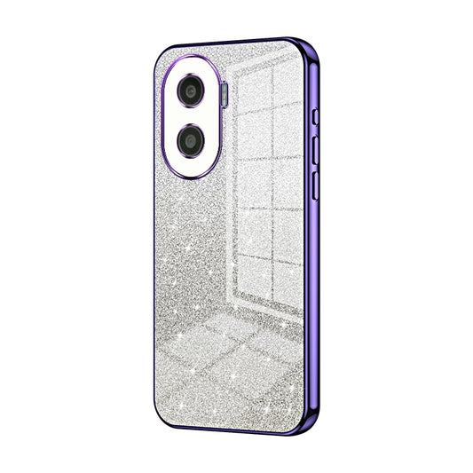 Honor X40i Luxurious Electroplated Gradient Glitter Powder Case - Enhanced Lens Protection