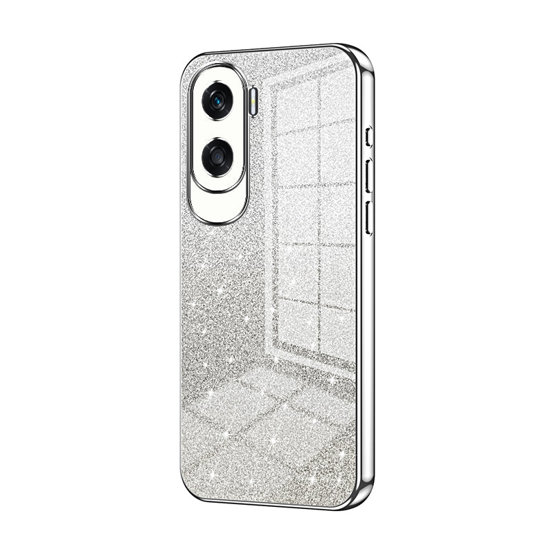 Honor 90 Lite Luxurious Electroplated Gradient Glitter Powder Case - Enhanced Lens Protection