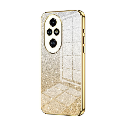 Honor 200 Pro Luxurious Electroplated Gradient Glitter Powder Case - Enhanced Lens Protection