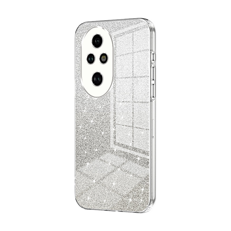 Honor 200 Pro Luxurious Electroplated Gradient Glitter Powder Case - Enhanced Lens Protection