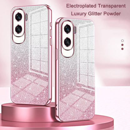 Honor 30 Pro+ Luxurious Electroplated Gradient Glitter Powder Case - Enhanced Lens Protection