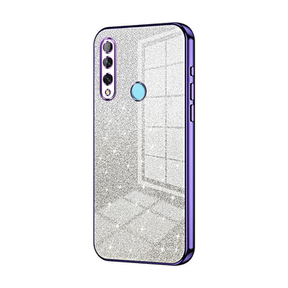 Huawei Enjoy 10 Plus Luxurious Electroplated Gradient Glitter Powder Case - Enhanced Lens Protection