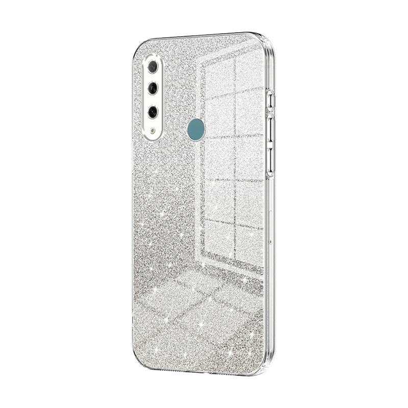 Huawei Enjoy 10 Plus Luxurious Electroplated Gradient Glitter Powder Case - Enhanced Lens Protection