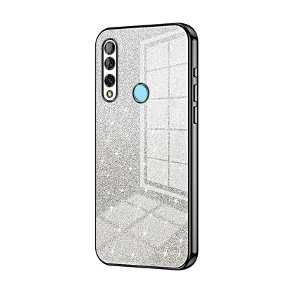 Huawei Enjoy 10 Plus Luxurious Electroplated Gradient Glitter Powder Case - Enhanced Lens Protection