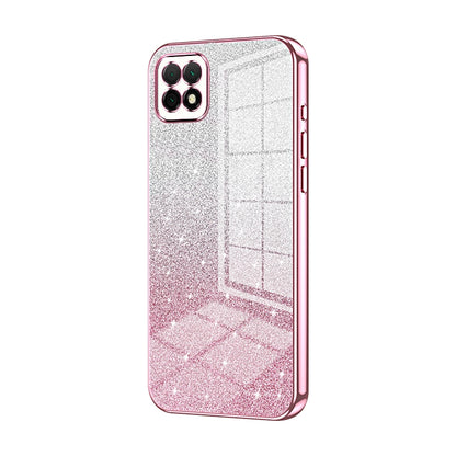 Huawei Enjoy 20 Luxurious Electroplated Gradient Glitter Powder Case - Enhanced Lens Protection