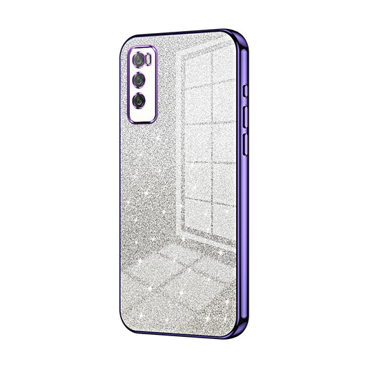 Huawei Enjoy 20 Pro Luxurious Electroplated Gradient Glitter Powder Case - Enhanced Lens Protection