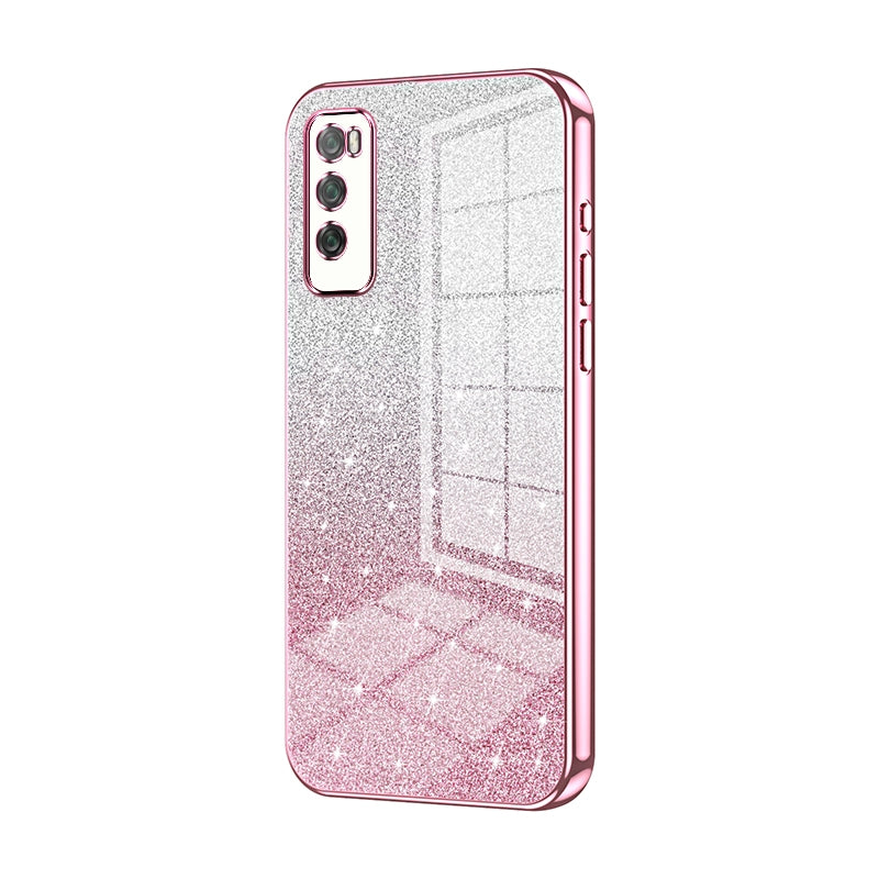 Huawei Enjoy Z 5G Luxurious Electroplated Gradient Glitter Powder Case - Enhanced Lens Protection