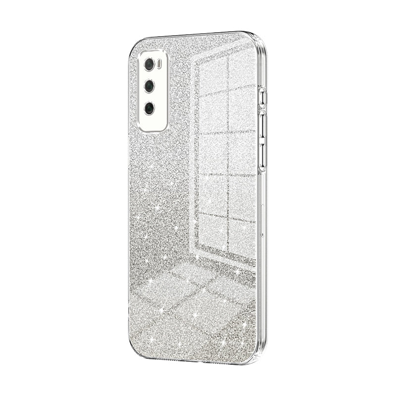 Huawei Enjoy 20 Pro Luxurious Electroplated Gradient Glitter Powder Case - Enhanced Lens Protection