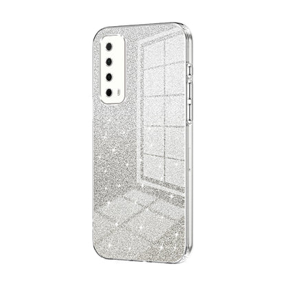 Huawei Enjoy 20 SE Luxurious Electroplated Gradient Glitter Powder Case - Enhanced Lens Protection