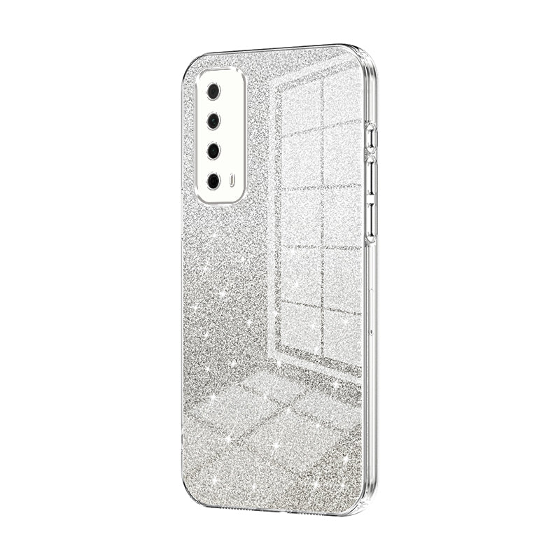 Huawei Y7a Luxurious Electroplated Gradient Glitter Powder Case - Enhanced Lens Protection