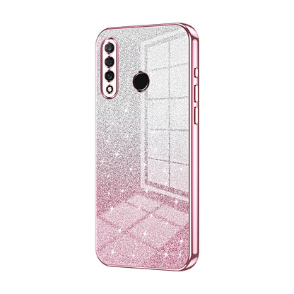 Huawei Nova 4e Luxurious Electroplated Gradient Glitter Powder Case - Enhanced Lens Protection