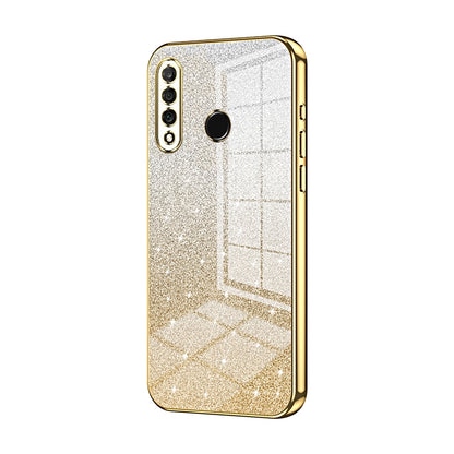 Huawei Nova 4e Luxurious Electroplated Gradient Glitter Powder Case - Enhanced Lens Protection