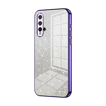 Huawei Nova 5 Luxurious Electroplated Gradient Glitter Powder Case - Enhanced Lens Protection