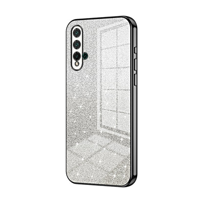 Huawei Nova 5 Luxurious Electroplated Gradient Glitter Powder Case - Enhanced Lens Protection