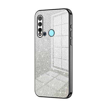 Huawei Nova 5i Luxurious Electroplated Gradient Glitter Powder Case - Enhanced Lens Protection