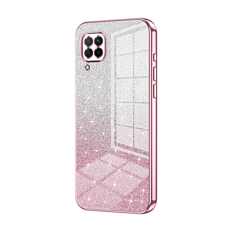 Huawei P40 lite 4G Luxurious Electroplated Gradient Glitter Powder Case - Enhanced Lens Protection