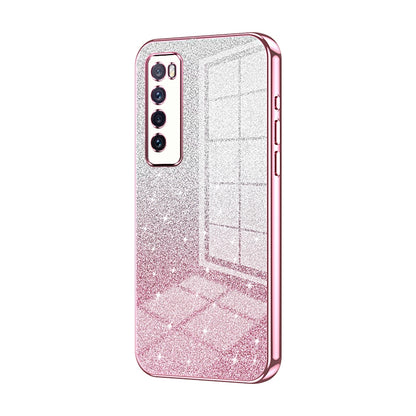 Huawei Nova 7 Luxurious Electroplated Gradient Glitter Powder Case - Enhanced Lens Protection