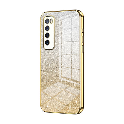 Huawei Nova 7 Luxurious Electroplated Gradient Glitter Powder Case - Enhanced Lens Protection