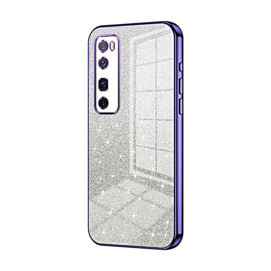 Huawei Nova 7 Pro Luxurious Electroplated Gradient Glitter Powder Case - Enhanced Lens Protection