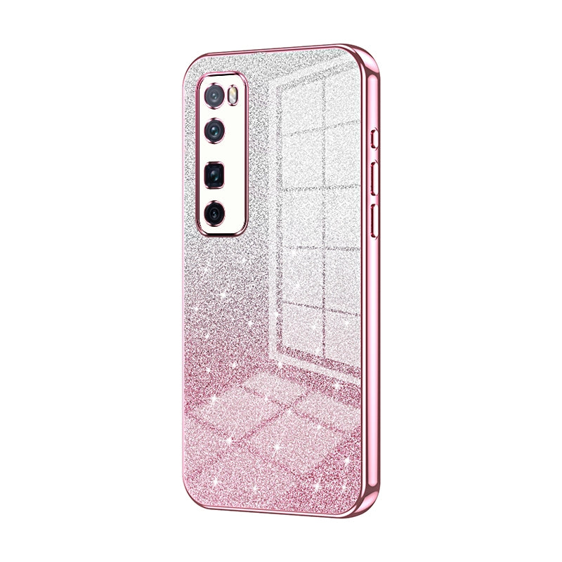 Huawei Nova 7 Pro Luxurious Electroplated Gradient Glitter Powder Case - Enhanced Lens Protection