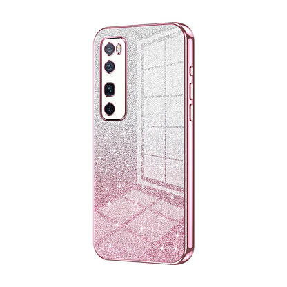 Huawei Nova 7 Pro Luxurious Electroplated Gradient Glitter Powder Case - Enhanced Lens Protection