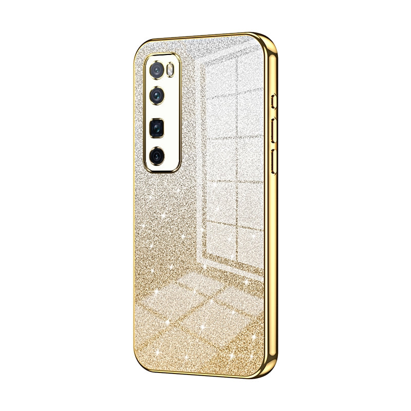 Huawei Nova 7 Pro Luxurious Electroplated Gradient Glitter Powder Case - Enhanced Lens Protection