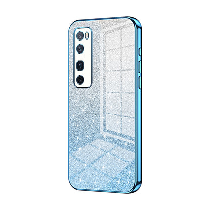 Huawei Nova 7 Pro Luxurious Electroplated Gradient Glitter Powder Case - Enhanced Lens Protection