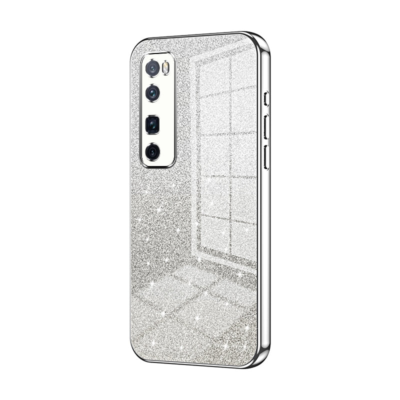 Huawei Nova 7 Pro Luxurious Electroplated Gradient Glitter Powder Case - Enhanced Lens Protection