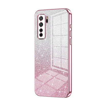 Huawei P40 lite 5G Luxurious Electroplated Gradient Glitter Powder Case - Enhanced Lens Protection