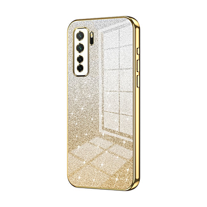 Huawei P40 lite 5G Luxurious Electroplated Gradient Glitter Powder Case - Enhanced Lens Protection