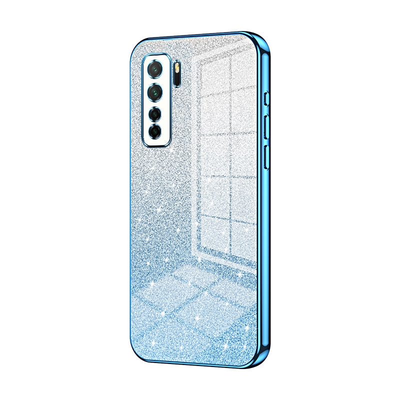 Huawei P40 lite 5G Luxurious Electroplated Gradient Glitter Powder Case - Enhanced Lens Protection