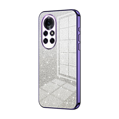 Huawei Nova 8 Pro Luxurious Electroplated Gradient Glitter Powder Case - Enhanced Lens Protection