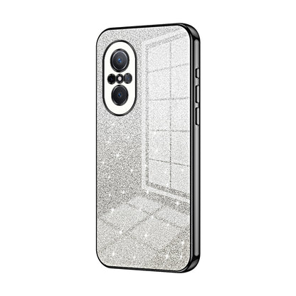 Huawei Nova 9 SE Luxurious Electroplated Gradient Glitter Powder Case - Enhanced Lens Protection