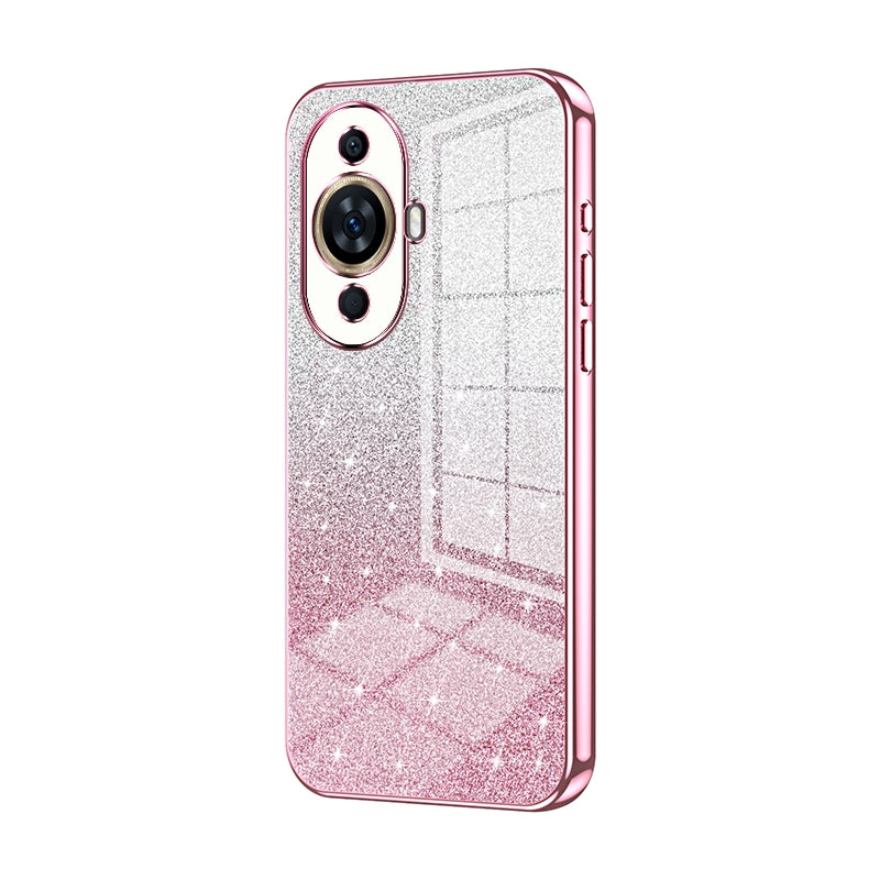 Huawei Nova 11 Luxurious Electroplated Gradient Glitter Powder Case - Enhanced Lens Protection