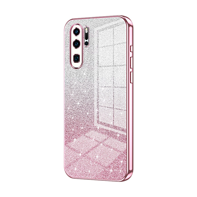 Huawei P30 Pro Luxurious Electroplated Gradient Glitter Powder Case - Enhanced Lens Protection