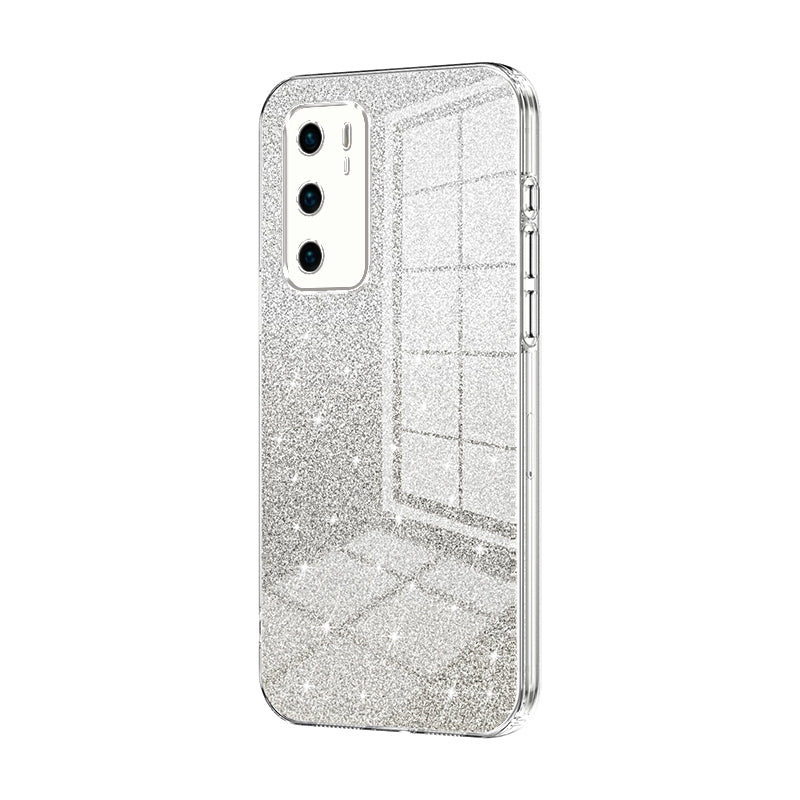 Huawei P40 Luxurious Electroplated Gradient Glitter Powder Case - Enhanced Lens Protection