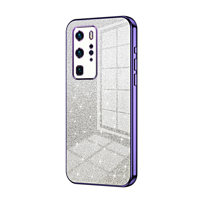 Huawei P40 Pro Luxurious Electroplated Gradient Glitter Powder Case - Enhanced Lens Protection