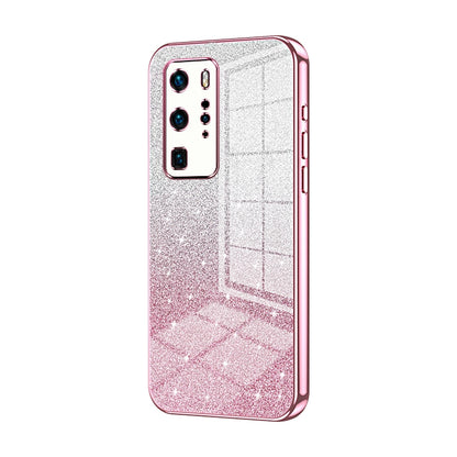 Huawei P40 Pro Luxurious Electroplated Gradient Glitter Powder Case - Enhanced Lens Protection