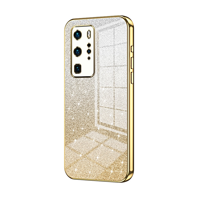 Huawei P40 Pro Luxurious Electroplated Gradient Glitter Powder Case - Enhanced Lens Protection