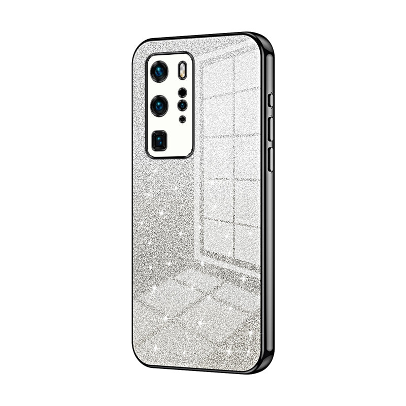 Huawei P40 Pro Luxurious Electroplated Gradient Glitter Powder Case - Enhanced Lens Protection