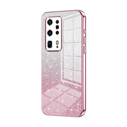 Huawei P40 Pro+ Luxurious Electroplated Gradient Glitter Powder Case - Enhanced Lens Protection