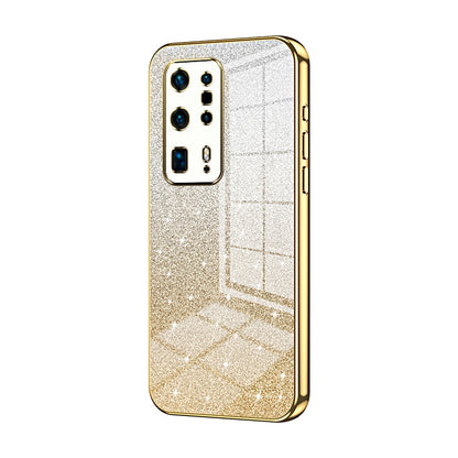 Huawei P40 Pro+ Luxurious Electroplated Gradient Glitter Powder Case - Enhanced Lens Protection