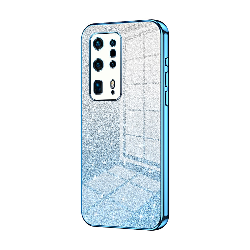 Huawei P40 Pro+ Luxurious Electroplated Gradient Glitter Powder Case - Enhanced Lens Protection