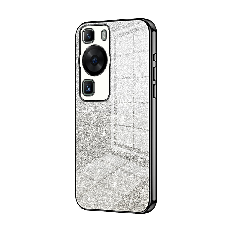 Huawei P60 Luxurious Electroplated Gradient Glitter Powder Case - Enhanced Lens Protection