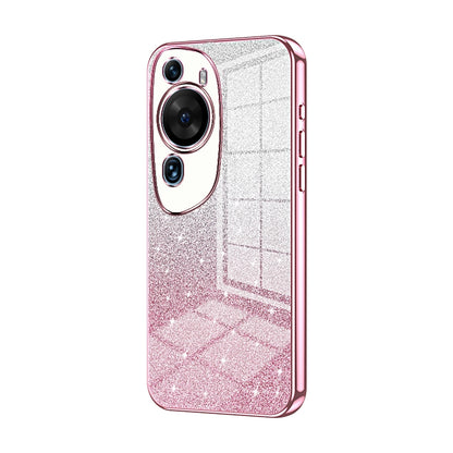 Huawei P60 Art Luxurious Electroplated Gradient Glitter Powder Case - Enhanced Lens Protection