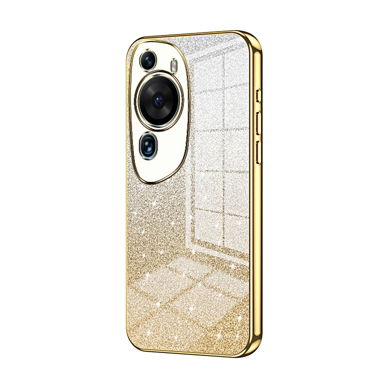 Huawei P60 Art Luxurious Electroplated Gradient Glitter Powder Case - Enhanced Lens Protection