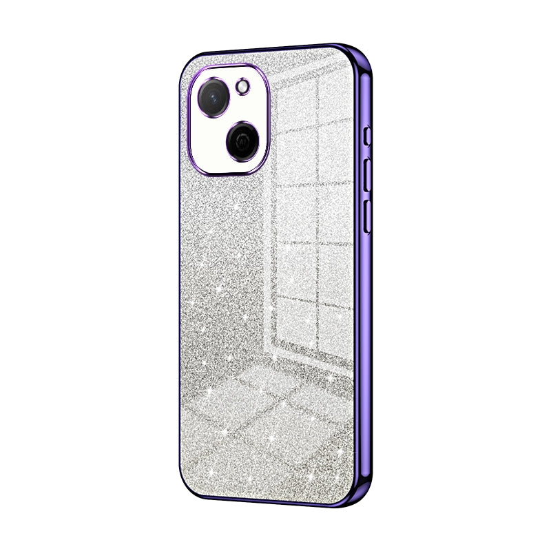 Huawei Maimang A20 Luxurious Electroplated Gradient Glitter Powder Case - Enhanced Lens Protection